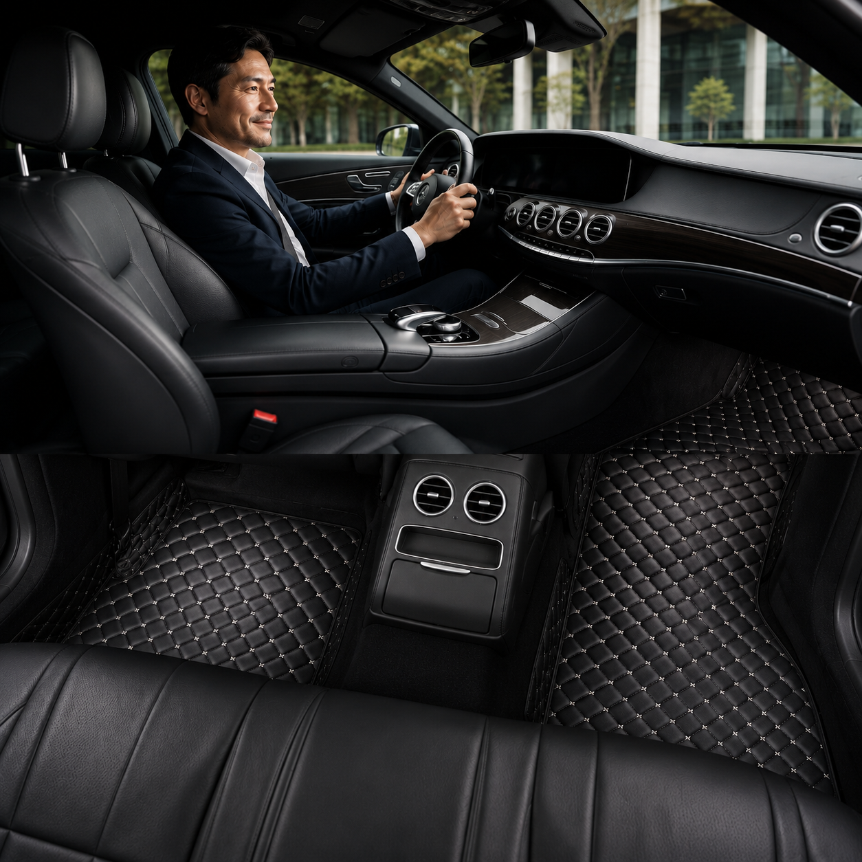 防水PUレザー 車用フロアマット 5点セット
